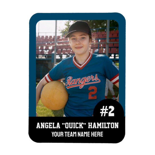 Sport Team Player (3" x4" i) Photo Magnet (Vertikal)