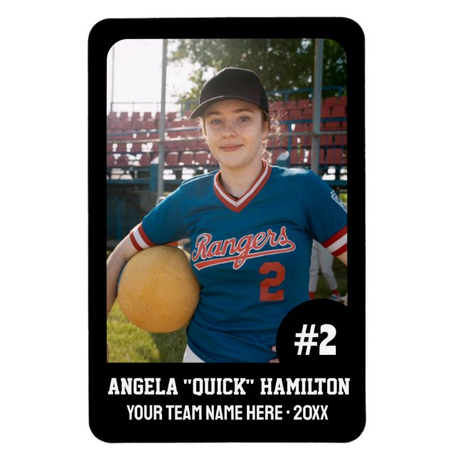 Sport Team Player (4" x 6" i) Photo Magnet (Vertikal)