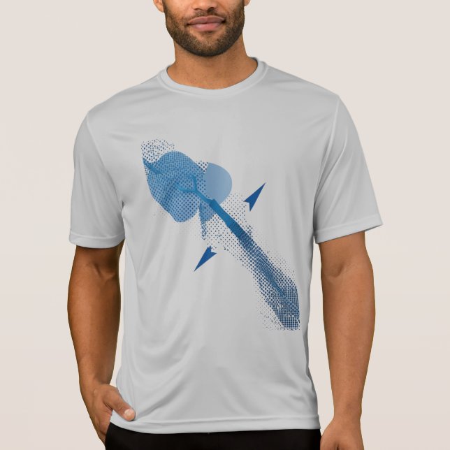 Sport-Tek Competitor T-Shirt – Aqua Dot Grid  (Framsida)