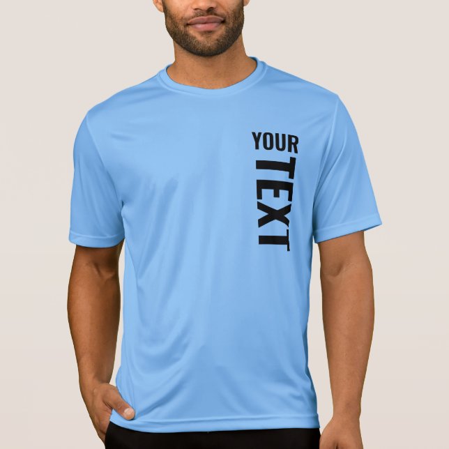 Sport Tek Manar Modern Big Tont Text-mall T Shirt (Framsida)