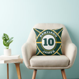 Sport Tema Grön och Gul Kudde