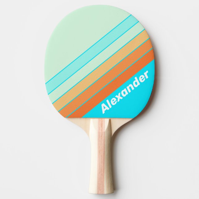 Sport Tropic Splash Randig med namn Pingisracket (Framsidan)