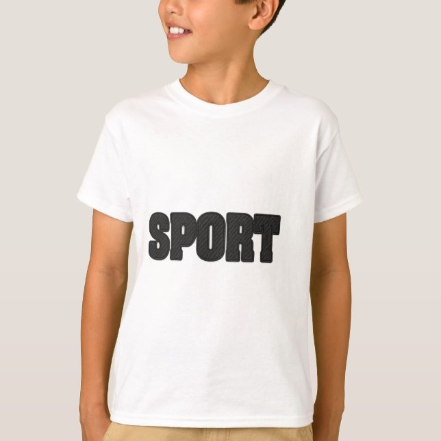 Sport Typography Design in Dimpled Rubber Texture T Shirt (Framsida)