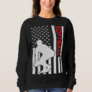 Sport Us Flag Mjukboll T Shirt