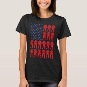 Sport Us Flag Taekwondo 6 T Shirt