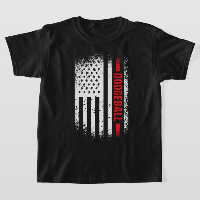 Sport US Flagga Dodgeball 2 T Shirt (Laydown)