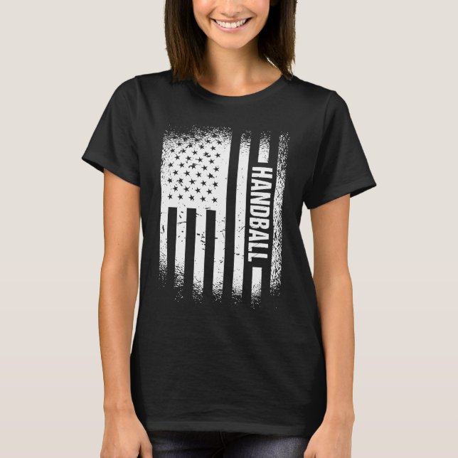 Sport US Flagga Handball 3 T Shirt (Framsida)