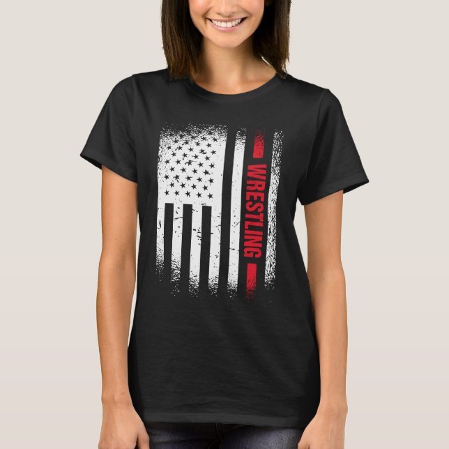 Sport US Flagga Wrestling 6 T Shirt (Framsida)