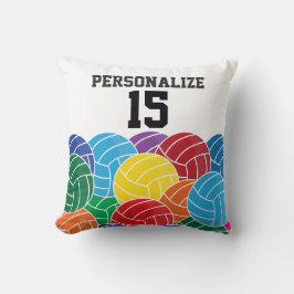 Sport Volleyball Collage on White - DIY Text Kudde