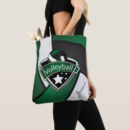 Sport Volleyball | DIY Text - Mörk grönt Tygkasse