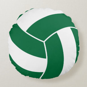 Sport 🏐 Volleyball - Mörk grönt Rund Kudde