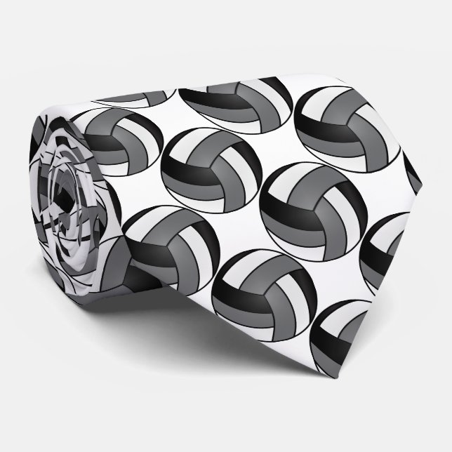 Sport White, Black och Grått Volleyball Slips (Rullad)