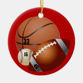 Sportälskare Julgransprydnad Keramik