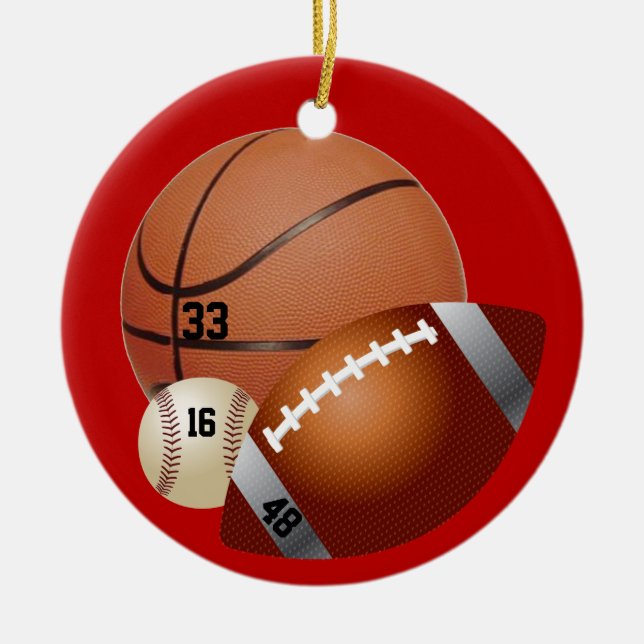 Sportälskare Julgransprydnad Keramik (Framsidan)