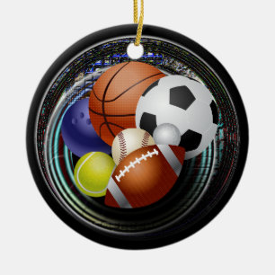 Sportälskare Julgransprydnad Keramik