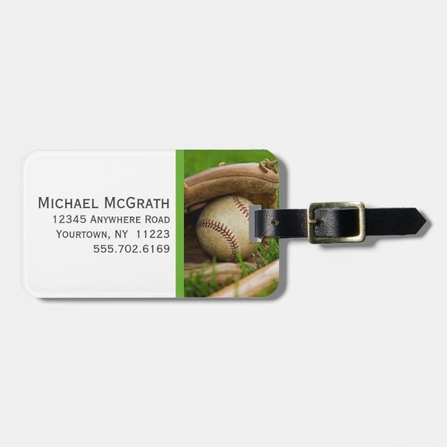 Sportar - baseballbagagemärkre bagagebricka (Horisontell Framsida)