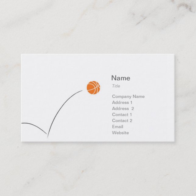 Sportar - basket - affär visitkort (Framsida)