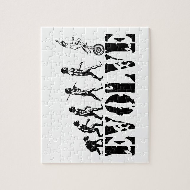 Sportar för evolution för Unicycling Pussel (Vertikal)