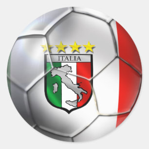 Sportar för flagga för boll för italienForza Runt Klistermärke
