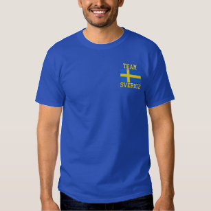Sportar för lagSverige sverige Broderad T-shirt