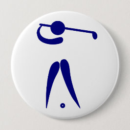 Sportar för vit för Golfspelareblått, tillfogar Knapp