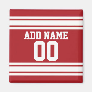 Sportar Jersey med ditt namn och numrerar Magnet