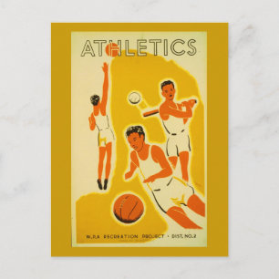 Sportar/spel-Vintage artikel 12 Vykort