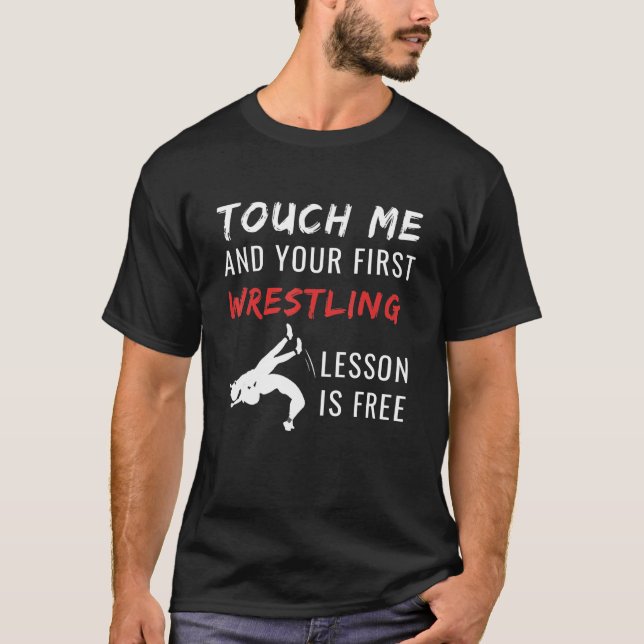 Sportarna Wrestling Älskare Gift T Shirt (Framsida)