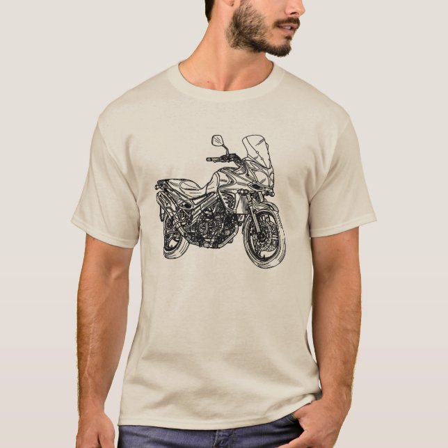 Sportbike teckning tee shirt (Framsida)