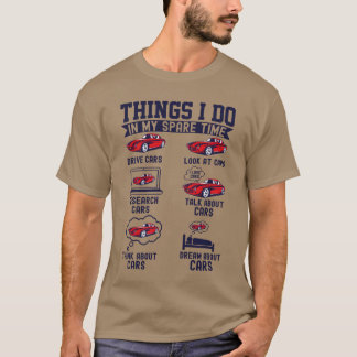 Sportbil entusiast Fritidsaktiviteter familj åter T Shirt