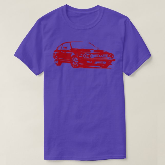 sportbil gtv6 i alfa-rött t shirt (Design framsida)