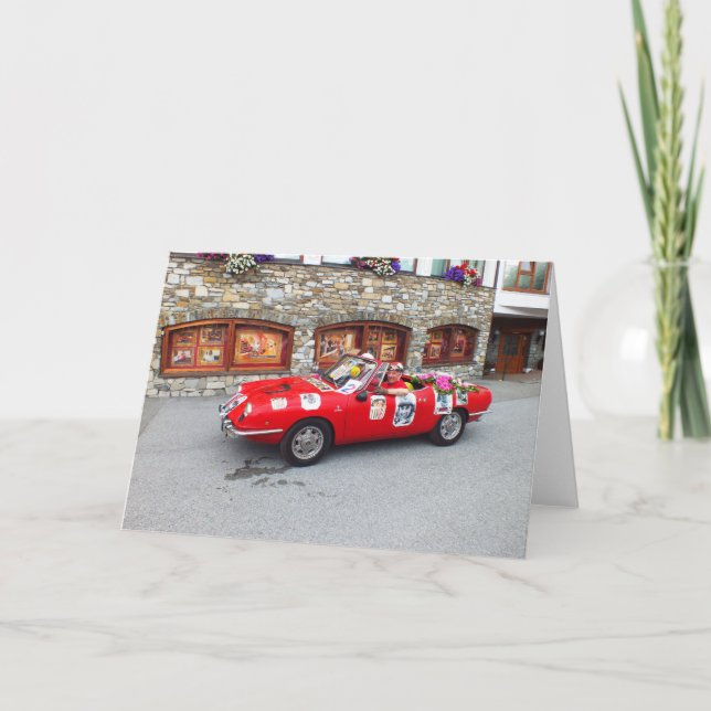 Sportbil i Seefeld i Tyrol Helgkort (Framsida)