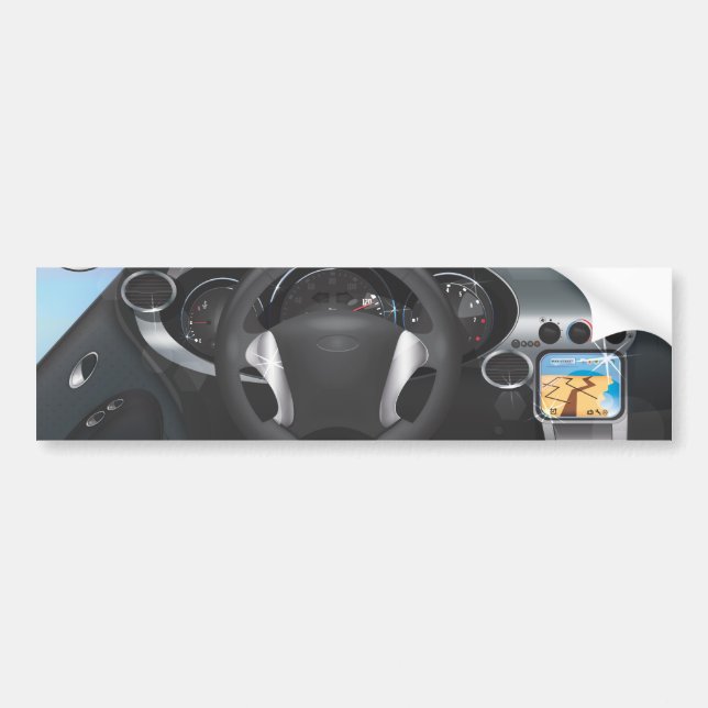 Sportbil instrumentpanel bildekal (Framsidan)