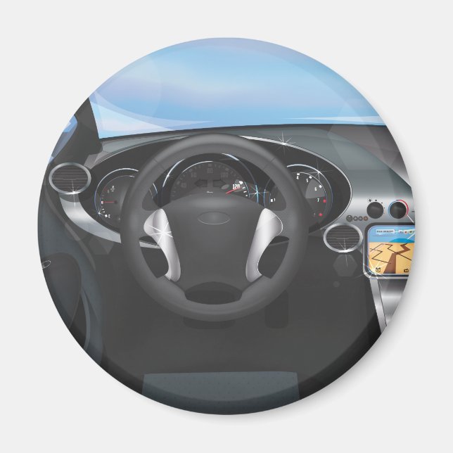 Sportbil instrumentpanel magnet (Framsidan)