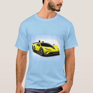Sportbil med strömlinjeformad design och modern es t shirt