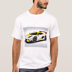 Sportbil med strömlinjeformad design och modern es t shirt