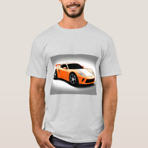 Sportbil med strömlinjeformad design och modern es t shirt