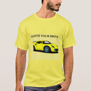 Sportbil med strömlinjeformad design och modern es t shirt