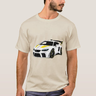Sportbil med strömlinjeformad design och modern es t shirt