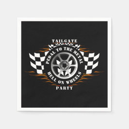 Sportbilarnas Tävla Tailgate Party Tävling Day Sup Pappersservett