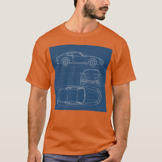 Sportbildesign i ritningstil rolig t shirt