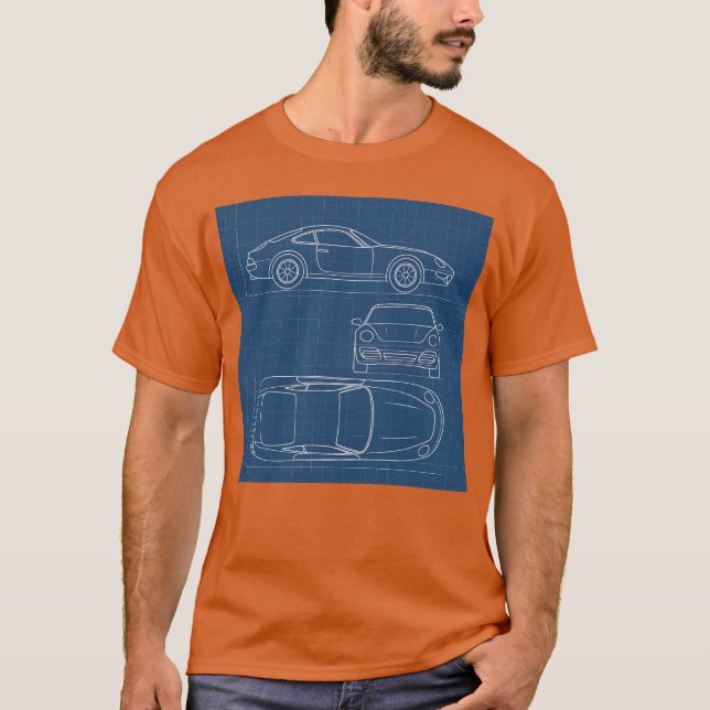 Sportbildesign i ritningstil rolig t shirt (Framsida)