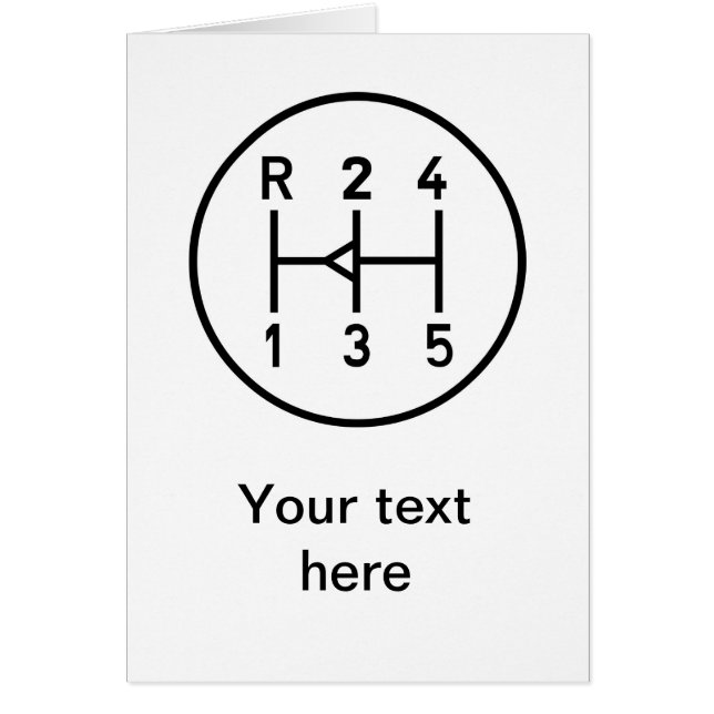 Sportbilen utrustar knoppen, hälsningskort (Framsidan)