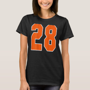 Sportblock nr 28 för Orange vid utskrift för sport T Shirt