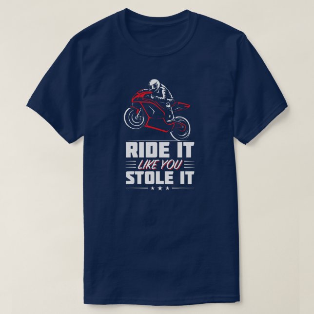 Sportcykel Motorcycle Rider Supercycle Old Biker T Shirt (Design framsida)