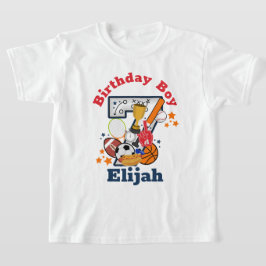 Sportdag, födelsedagspojke - alla stjärnor sjunde t shirt