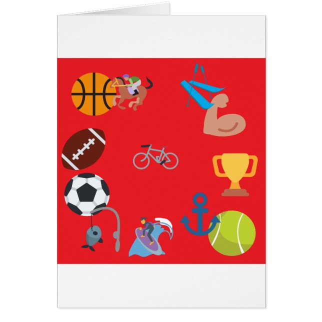 sportemoji hälsningskort (Framsidan)