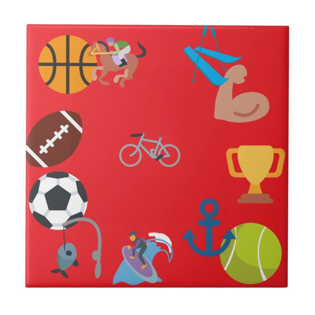 sportemoji kakelplatta (Framsidan)