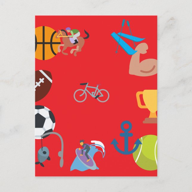 sportemoji vykort (Framsida)