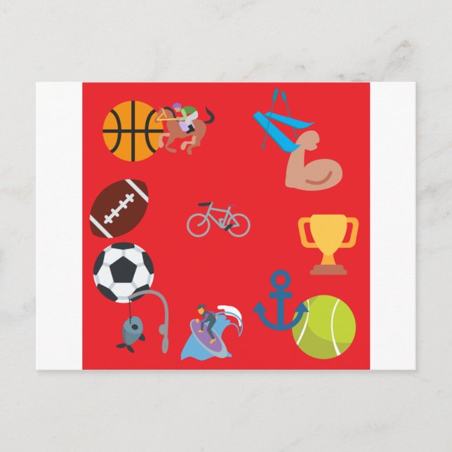sportemoji vykort (Framsida)